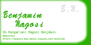 benjamin magosi business card