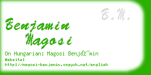 benjamin magosi business card